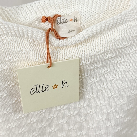 NWT ⭐️ ETTIE & H - MARCIE IVORY KNIT ROMPER - 18-24M - Picture 5 of 7